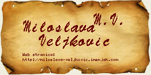 Miloslava Veljković vizit kartica